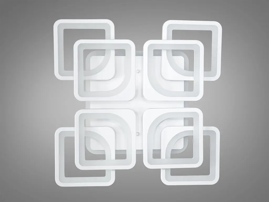 LED люстра с пультом, димером и цветной подсветкой, 170W, белая - фото 3