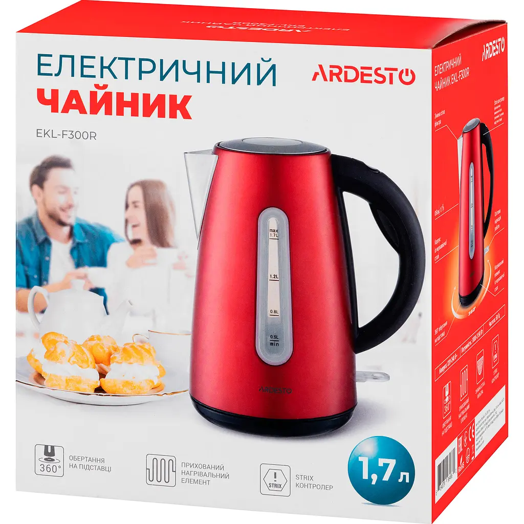 Електрочайник Ardesto EKL-F300R [120028] - фото 7