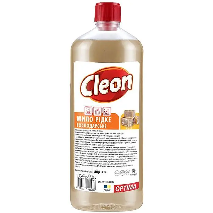 Мило рідке господарське Cleon Optima 1 л - фото 2