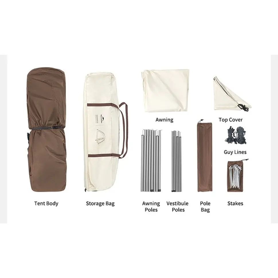 Палатка трехместная автоматическая с тентом Naturehike Ango CNK2550WS010 S (Серый) - фото 2