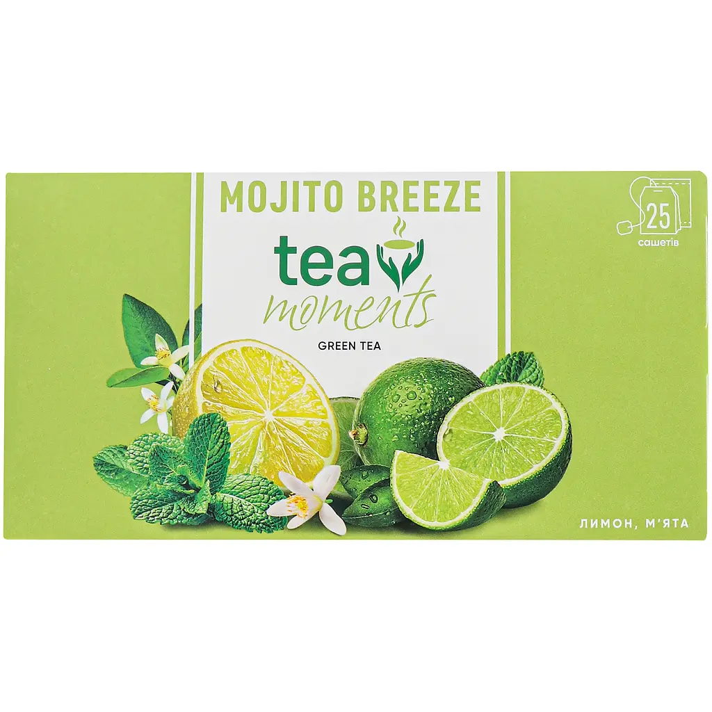 Чай Tea Moments Mojito Breeze 40 г (25 саш. х 1.6 г) - фото 5