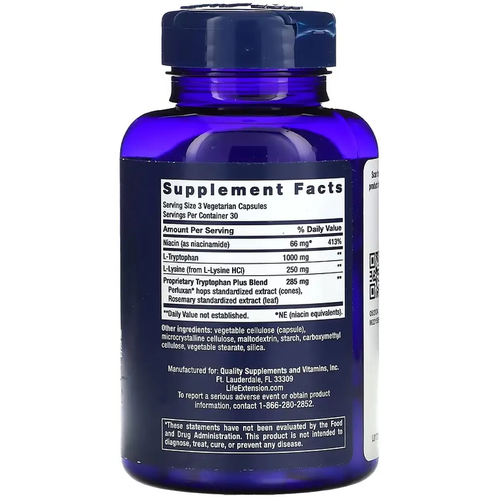 Триптофан Life Extension Optimized Tryptophan Plus 90 капсул - фото 2