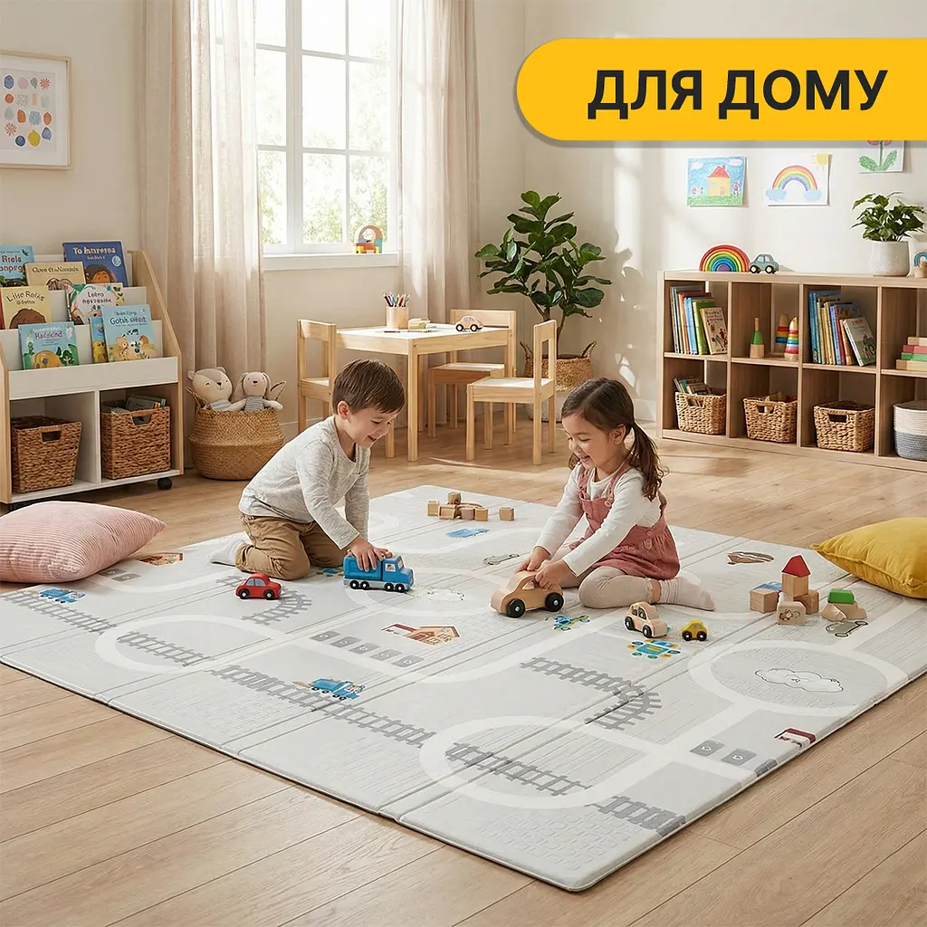 Дитячий ігровий килимок LEOBRO 180 x 200 x 1 см (LB-1037) - фото 7
