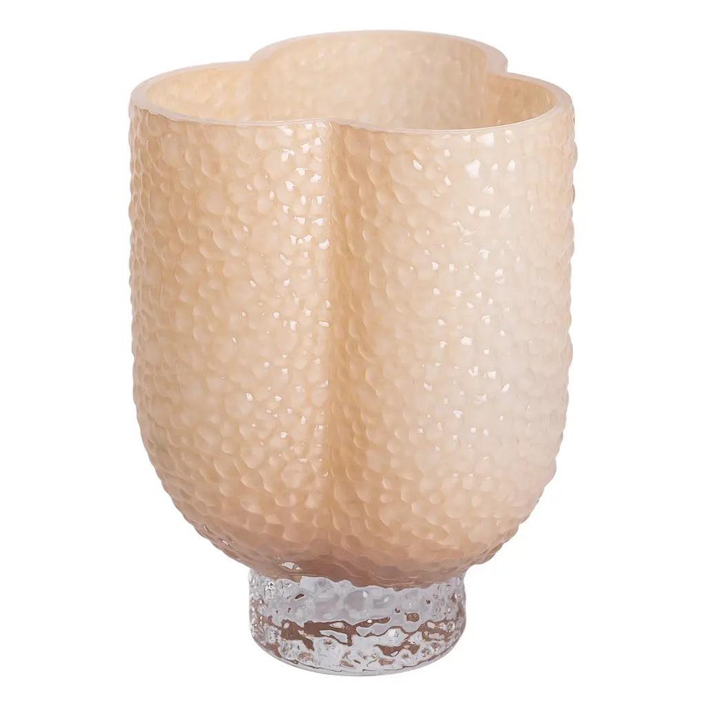 Ваза декоративна скляна Elisey 25 см, бежевий Flower Season HP-10-30 - фото 2
