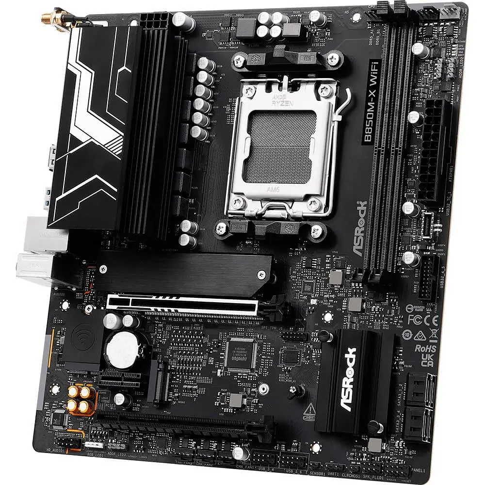 Материнська плата AsRock B850M-X WIFI R2.0 (B850M-X WIFI R2.0) (Socket AM5, AMD B850, Micro-ATX) - фото 2