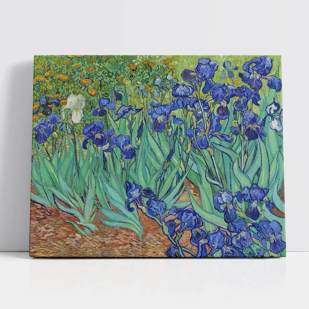 Інтер'єрна картина Іриси, Вінсент ван Гог, Irises, Vincent van Gogh, інтер'єрний декор, 60×76 см (id6820) - фото 10