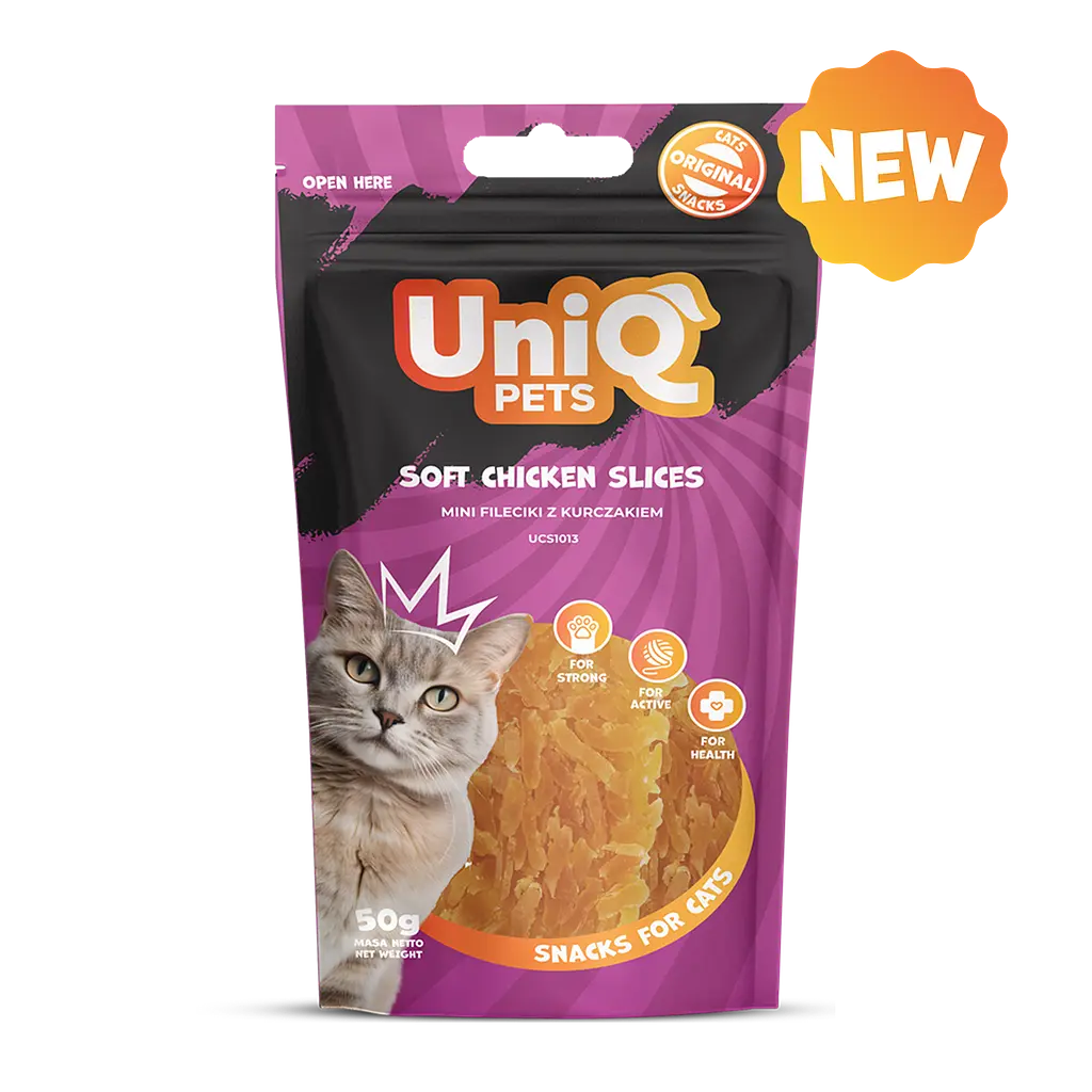 Ласощі для котів Uniq PETS CAT SNACKS MIMI М'які курячі слайси, 50 г - фото 3