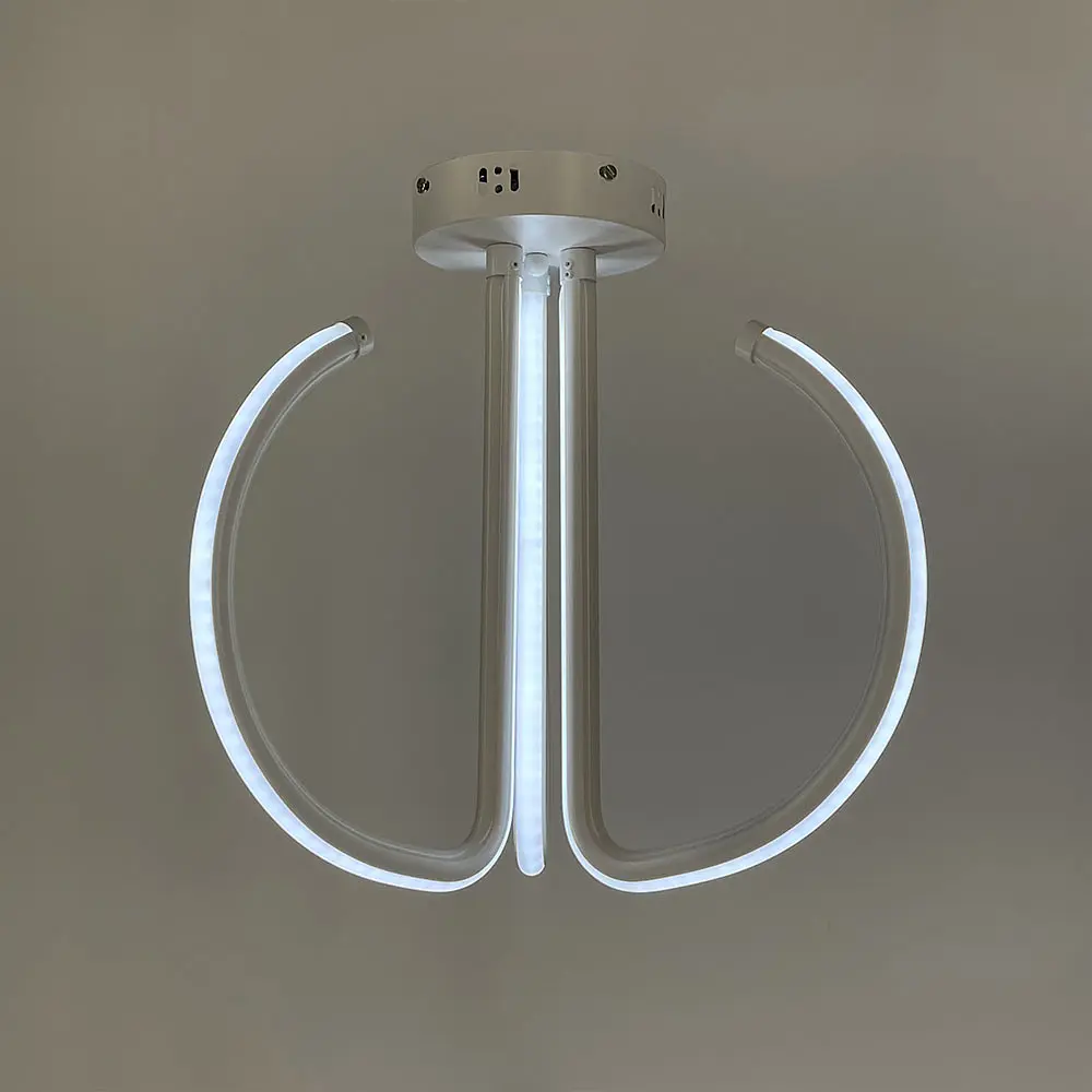 Потолочная белая LED люстра на три завитка Ст. 9979/3 | Line F - фото 5