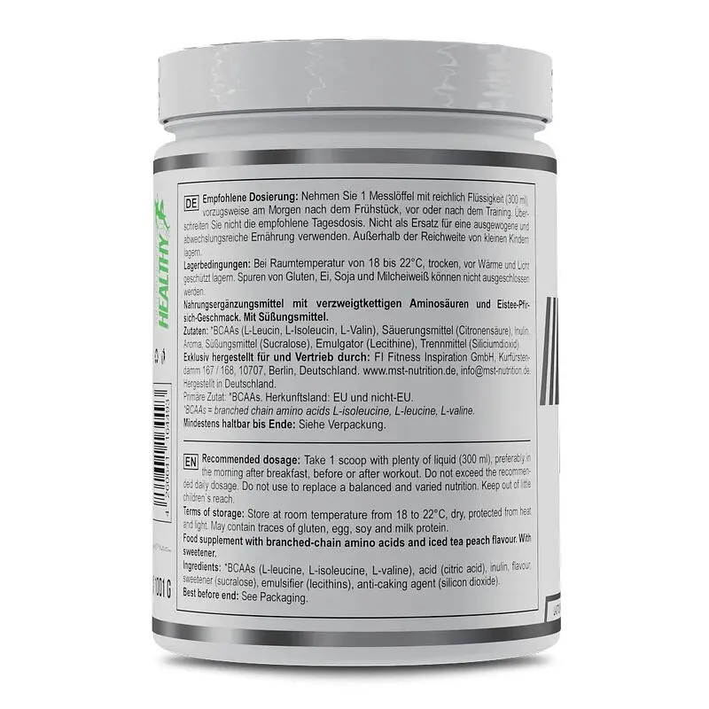Аминокислота BCAA Healthy by MST BCAA Instant Апельсин 1 кг - фото 3
