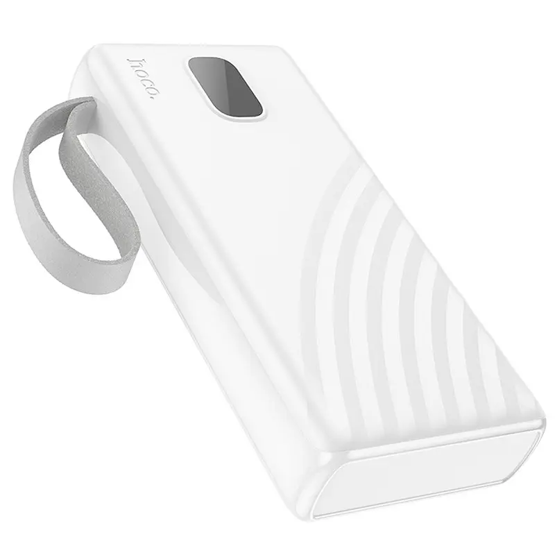 Портативний ЗП Power Bank Hoco J129A Nature flashlight 20000 mAh White - фото 2