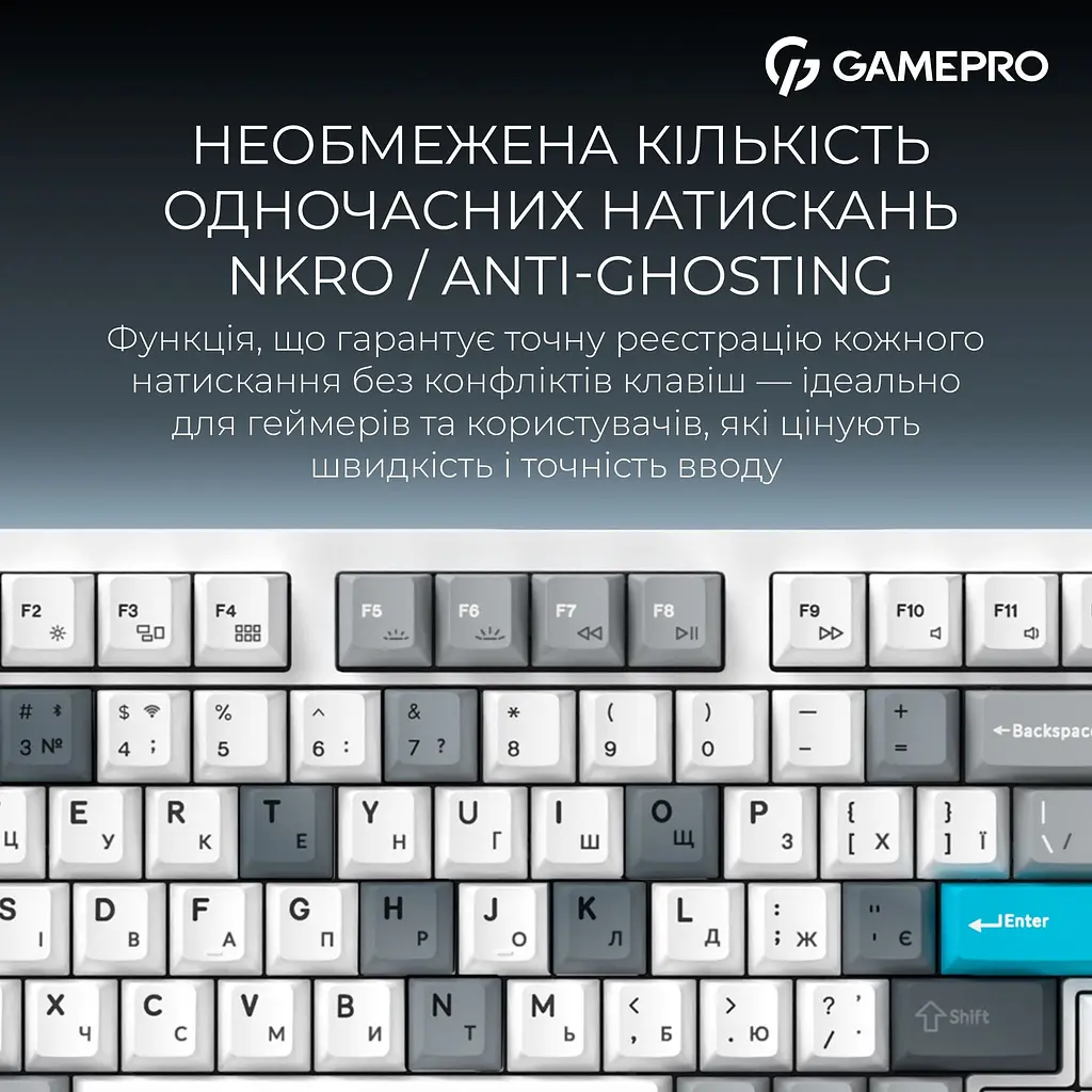 Клавиатура GamePro Asgard Drakkar Keychron Super Red Switch Wireless/Bluetooth/USB White беспроводная (MK305WH) - фото 16