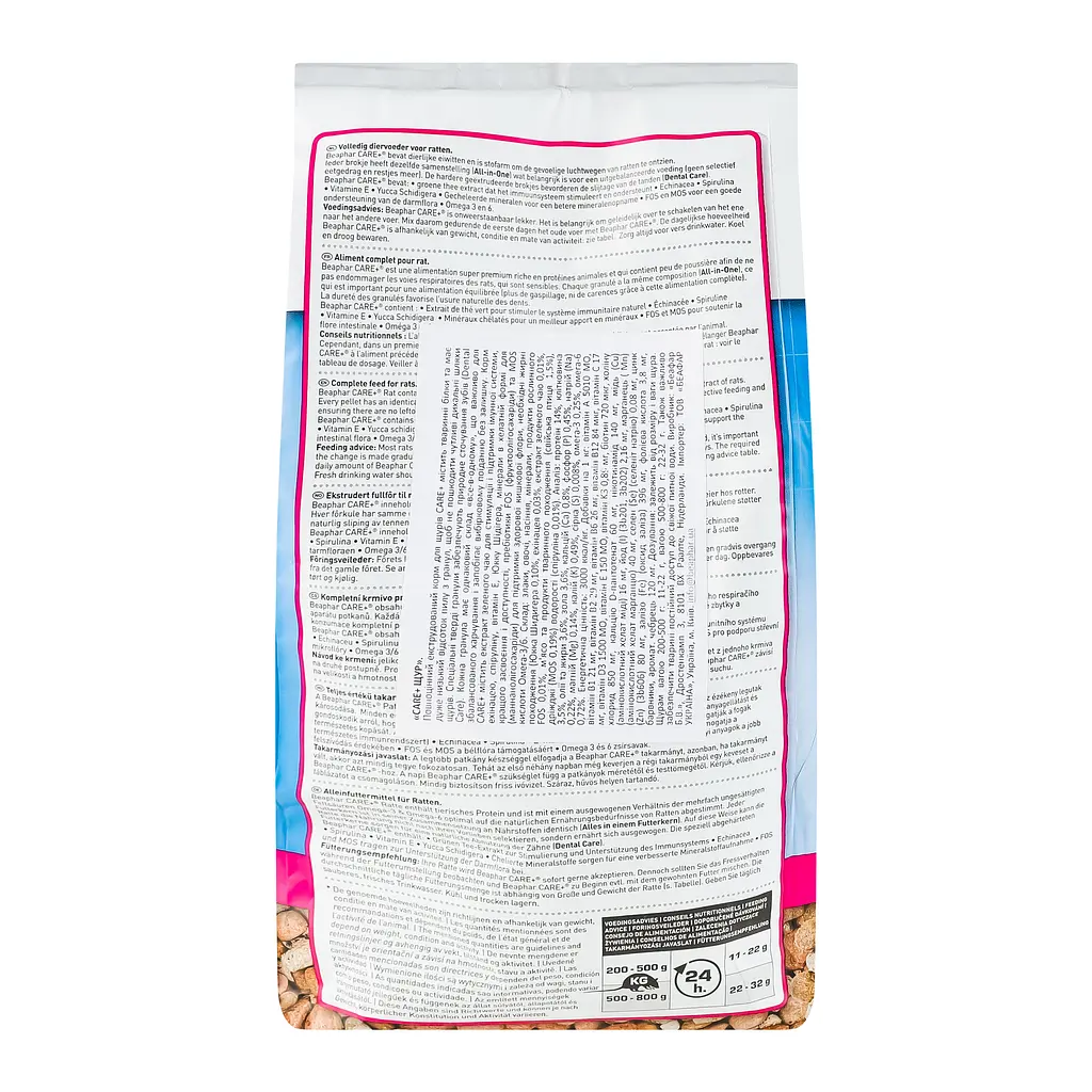 Полноценный корм Beaphar Care+ Rat супер-премиум класса для крыс 700 г (18401) - фото 5