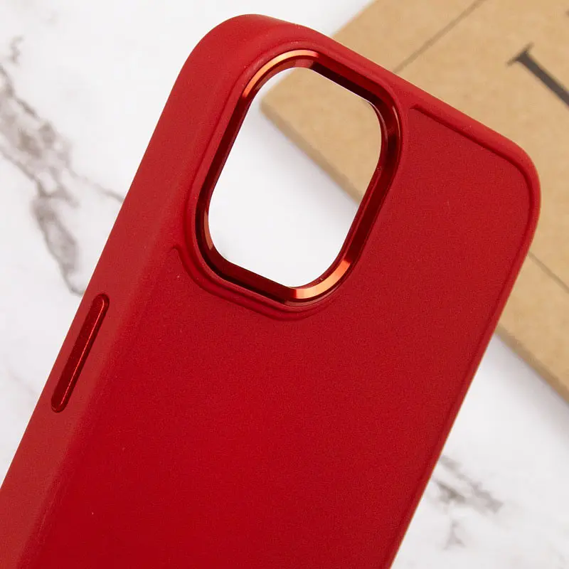 TPU чохол Bonbon Metal Style для Apple iPhone 14 (6.1) Червоний / Red - фото 5