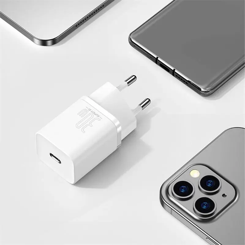 МЗП Baseus Super Si Quick Charger 30W (1USB-C) (CCSUP-J) Білий - фото 3