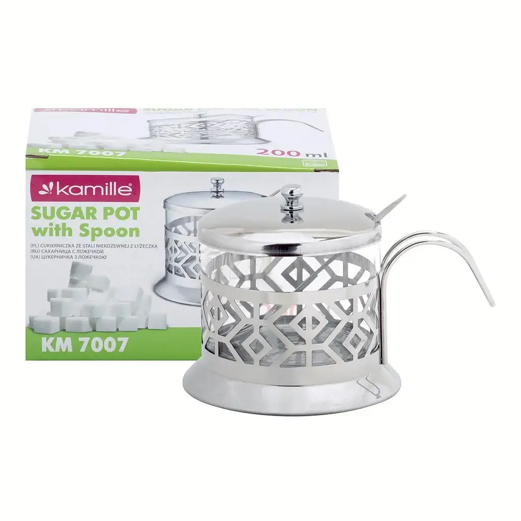 Цукорниця Kamille з ложечкою і кришкою 200 мл (KM-7007) - фото 5