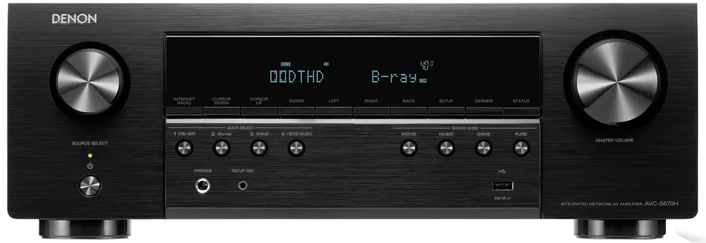 AV-Ресивер 5.2-канальний Denon AVC-S670H Black