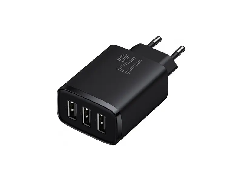 Зарядний пристрій BASEUS Compact 3U 17 W чорний (CCXJ020101) - фото 3