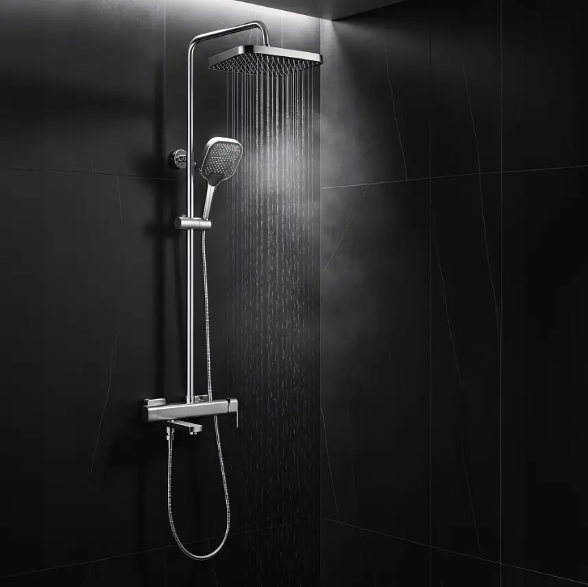 Душова система з виливом Rea Arlo 93–132 см nickel brushed REA-P7340 - фото 2