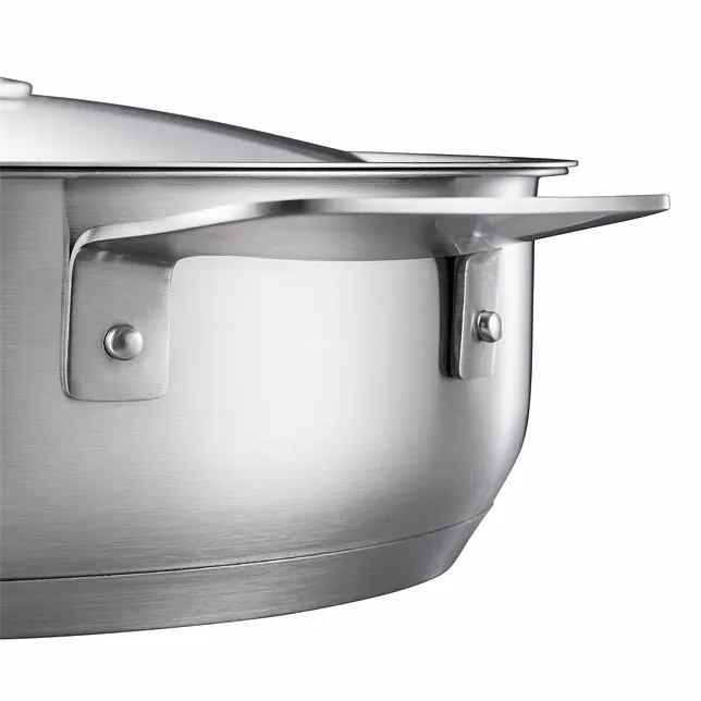 Сотейник глибокий Fiskars All Steel 28 см матовий (1064749) - фото 3