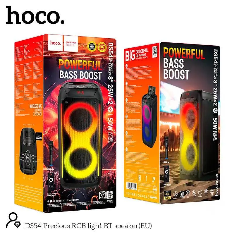 Портативна акустика Hoco DS54 Precious BT speaker караоке 50w бездротова - фото 9