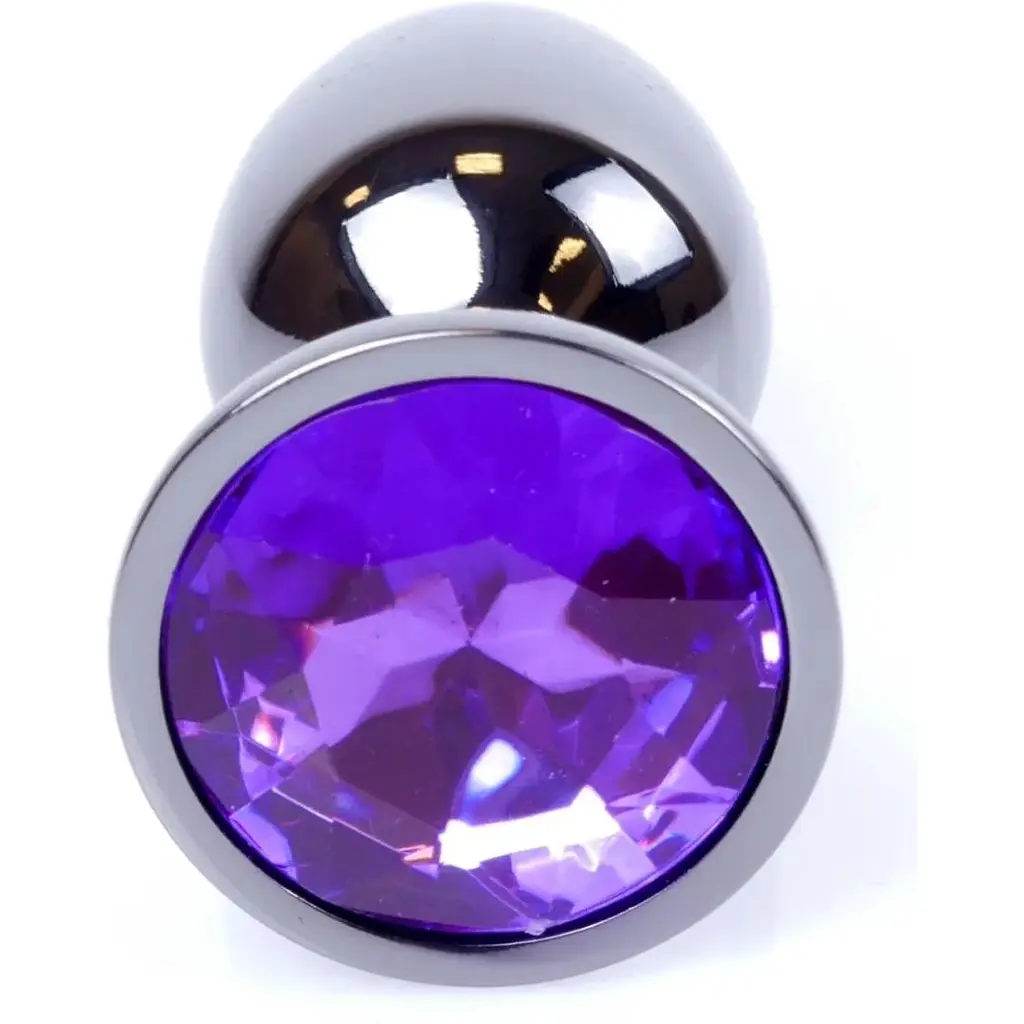 Анальна пробка Boss Of Toys Boss Series - Jewellery Dark Silver Plug Purple S, BS6400034, Срібний / Фіолетовий - фото 2