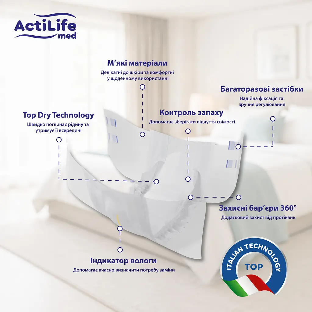 Підгузки для дорослих ActiLife Med Basic M 30 шт. - фото 5