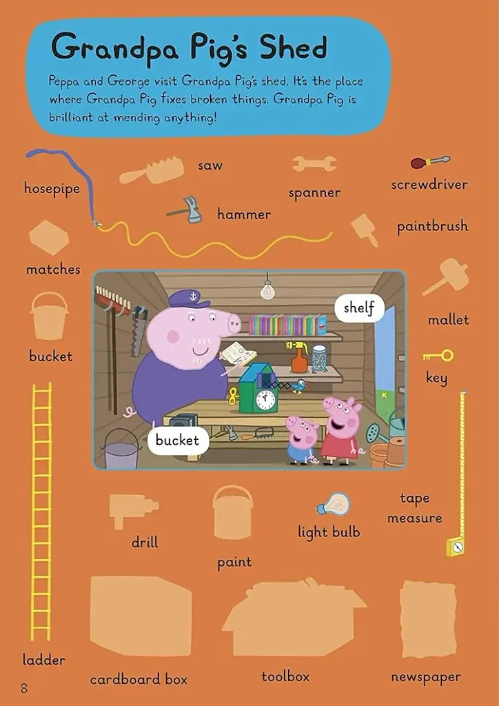 Peppa Pig. 1000 First Words. Sticker Book - фото 2