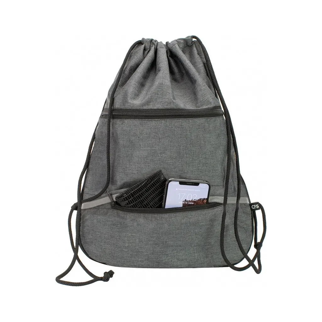 Сумка для взуття Cool For School з 2 блискавками з розширенням унісекс чорна (CF85759-01) - фото 2