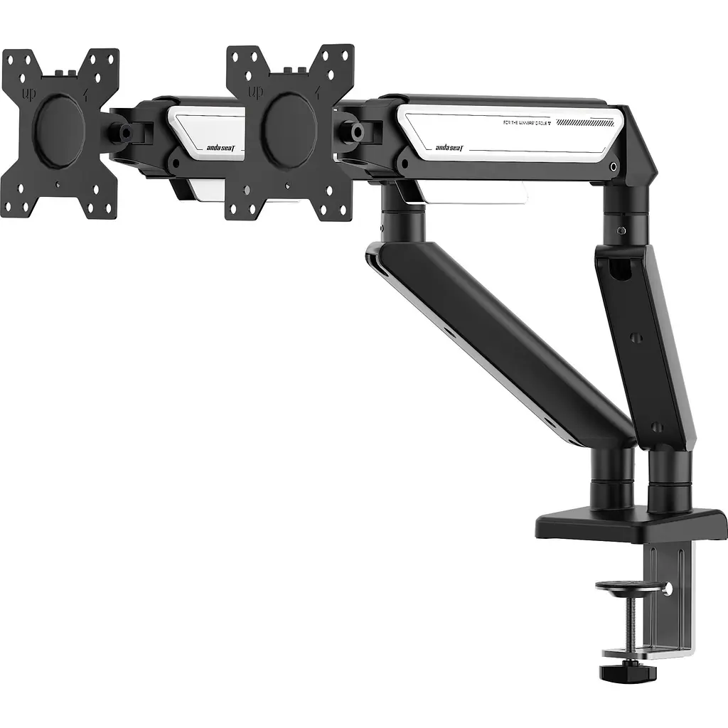 Настольное крепление для монитора Anda Seat Stealth II Duo Black White (AD-W-A6D-2S-BW) [148293] - фото 2