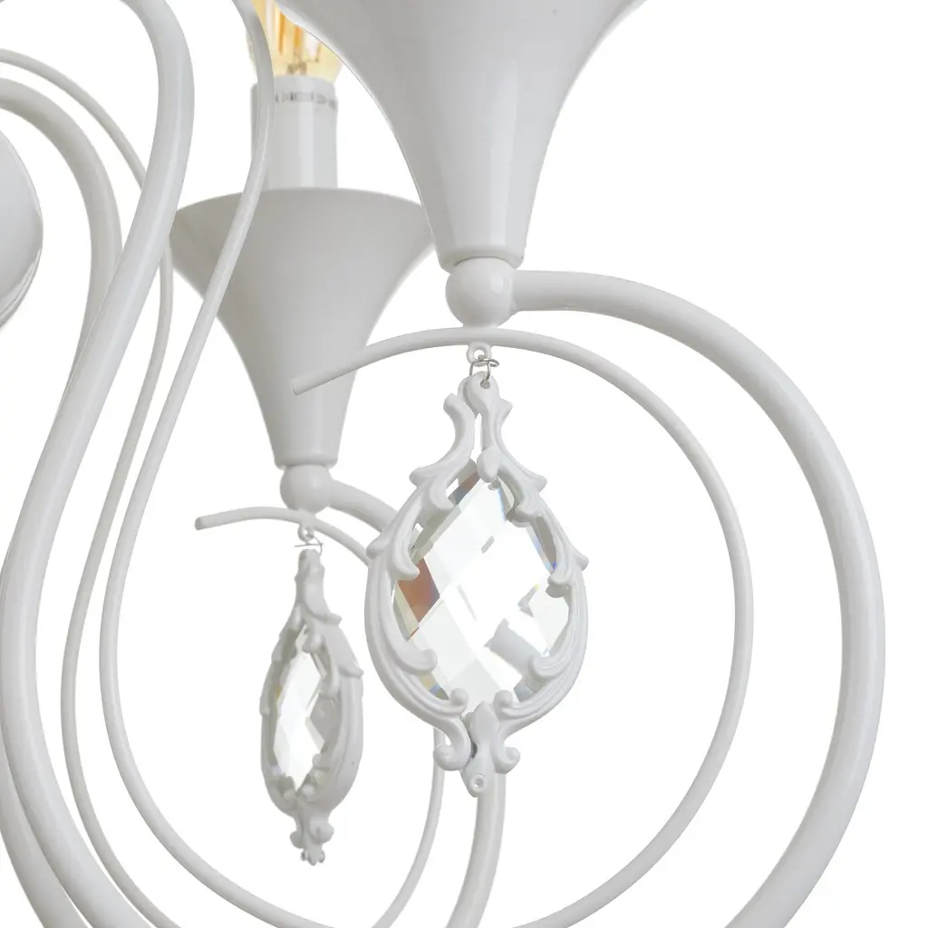 Люстра подвесная Brille свеча E14 40W WH (BKL-719S/6) - фото 5