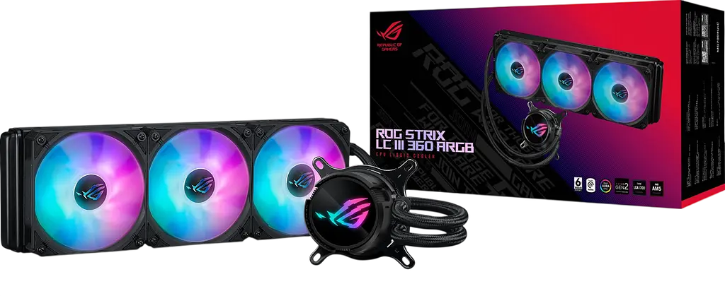 Водяне охолодження Asus ROG Strix LC III 360 ARGB Black (90RC00T1-M0UAY0) - фото 3