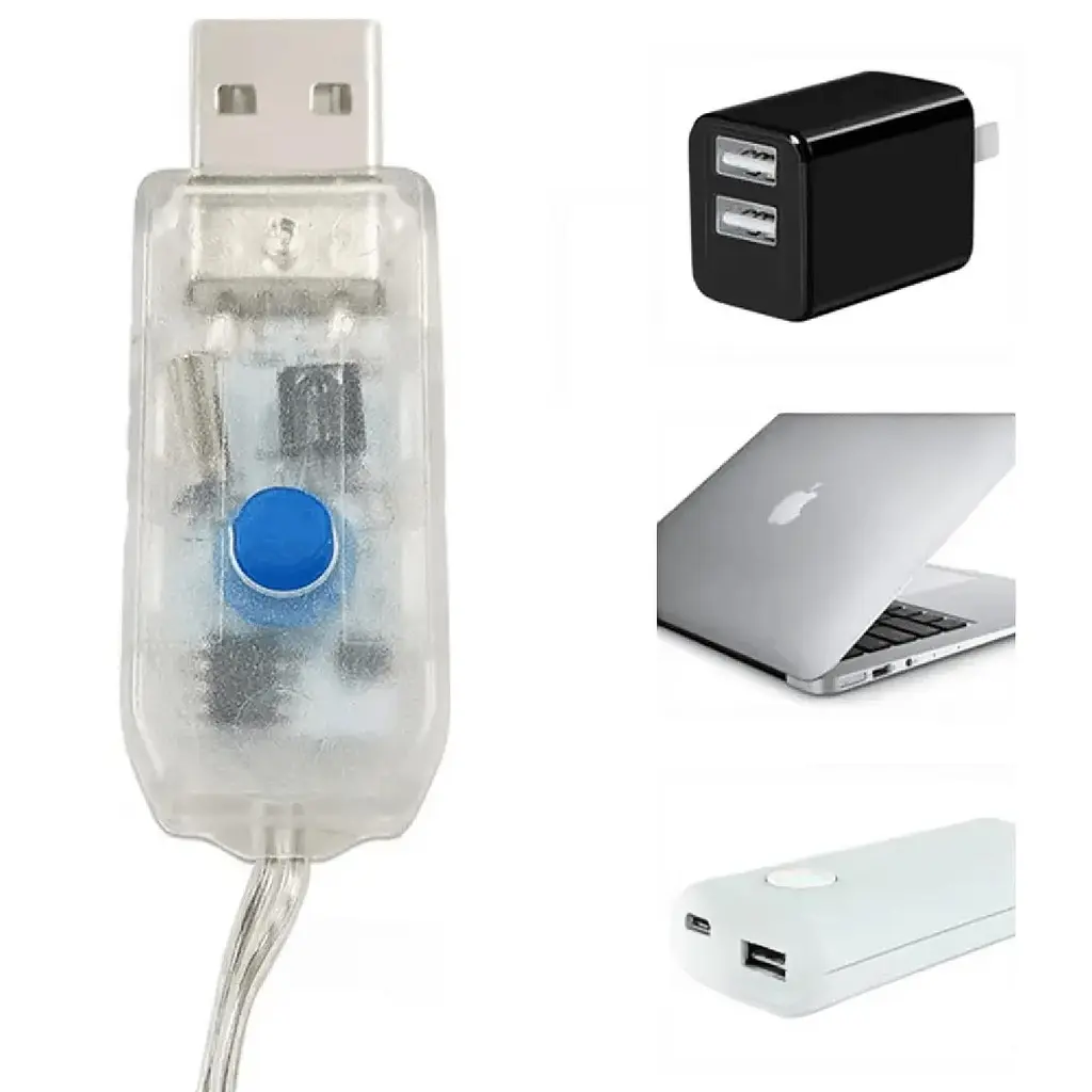 Світлодіодна гірлянда-завіса USB 200 LED 3x2м з пультом Блакитний (47719-708_214) - фото 11