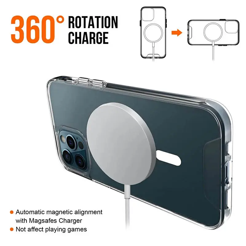 Чохол TPU Space Case with MagSafe для Apple iPhone 14 Pro (6.1) Прозорий - фото 3