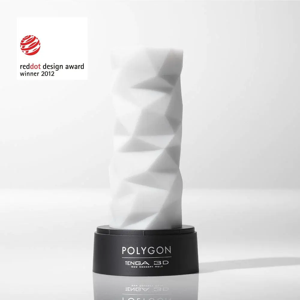 Мастурбатор Tenga 3D Polygon з ламаною текстурою, 24х7 см (білий) - фото 7
