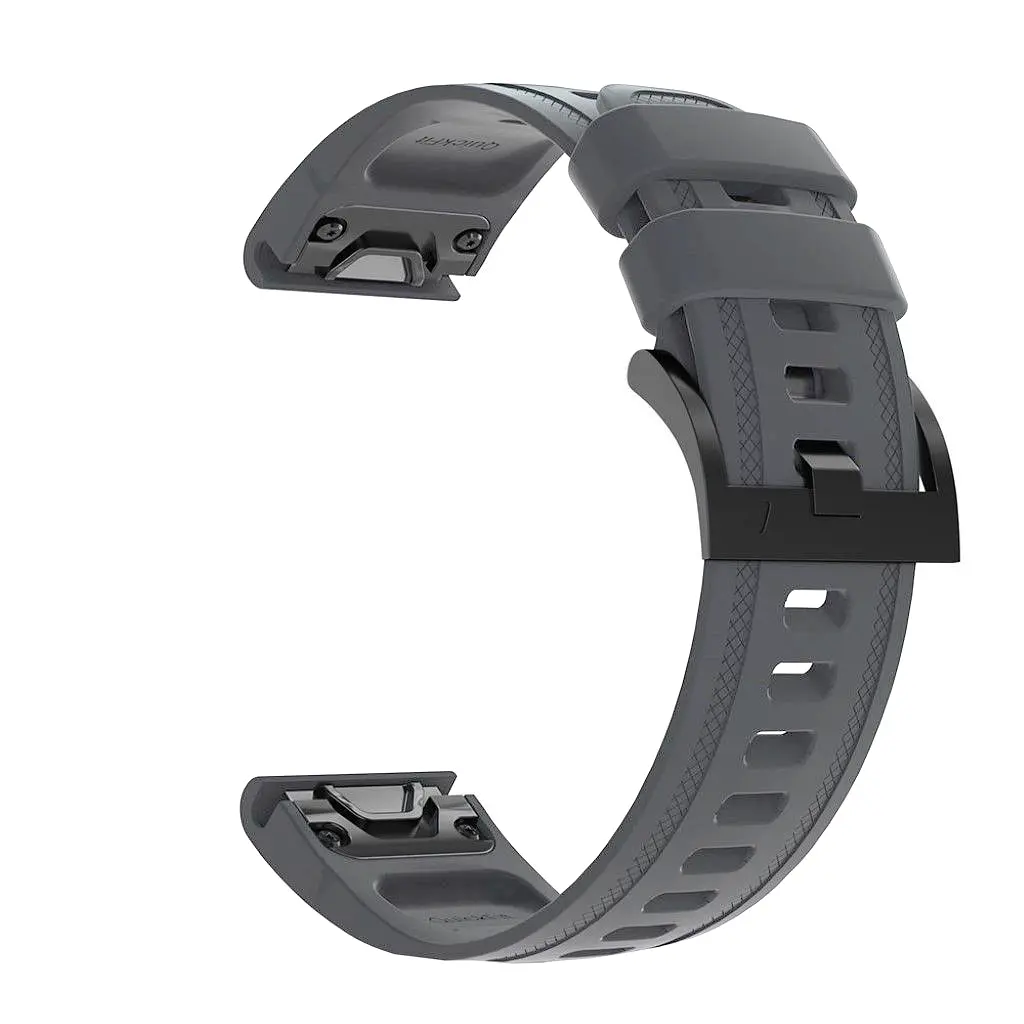 Силіконовий ремінець на смарт годинник Garmin 42,43 mm, Silicone, grey, зі зручною застібкою, на фітнес браслет, ArmorStandart (ARM60812) - фото 3