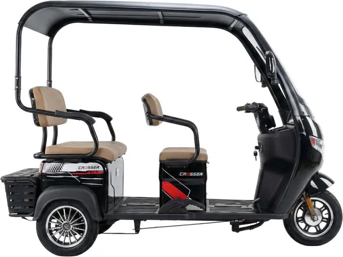 Электроскутер Трехколесный Crosser TR7 VAGON (1000W, 72V,24Ah) Черный - фото 3