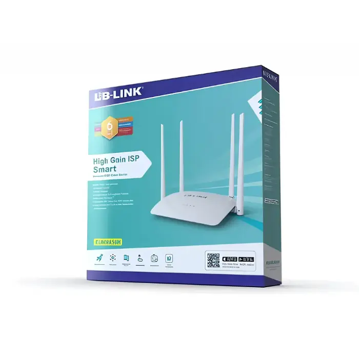 Роутер маршрутизатор LB-Link BL-WR450H 2.4GHz 300 Mbps 4*5dBi посилені антени 2LAN+1WAN - фото 5