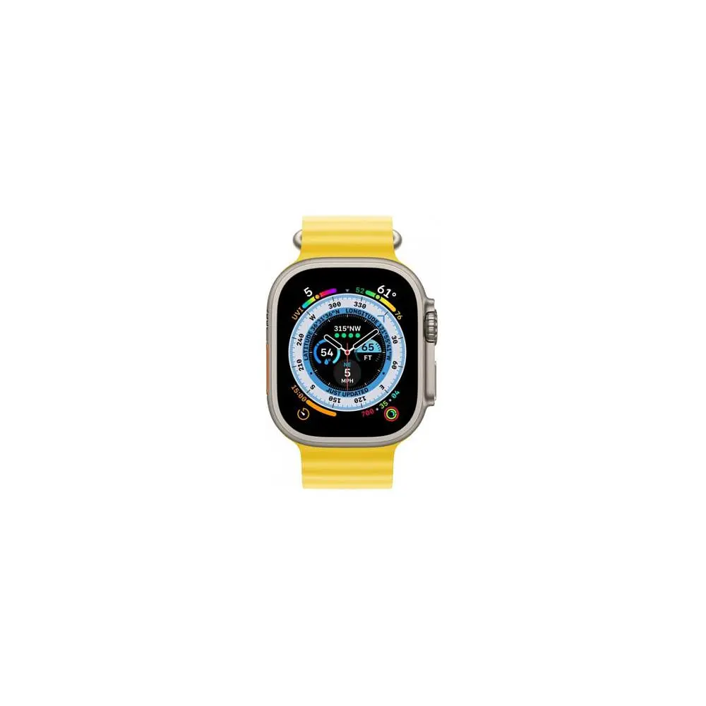 Смарт-годинник Apple Watch Ultra GPS + Cellular 49 mm Titanium Case with Yellow Ocean Band (MNH93/MNHG3) - фото 4