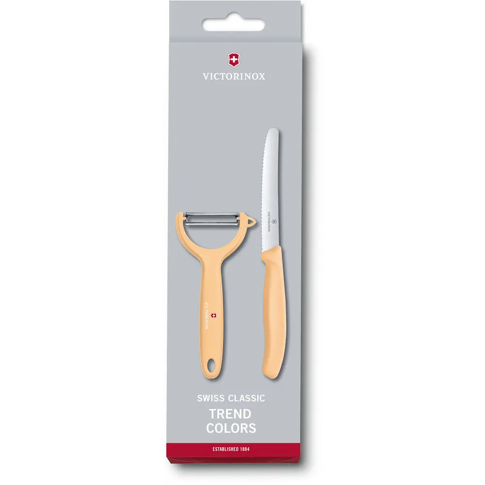 Набір кухонний Victorinox SwissClassic Paring Set 2шт з св.помар. ручкою (ніж, овочечистка Tomato and Kiwi) у подар.упак. - фото 2