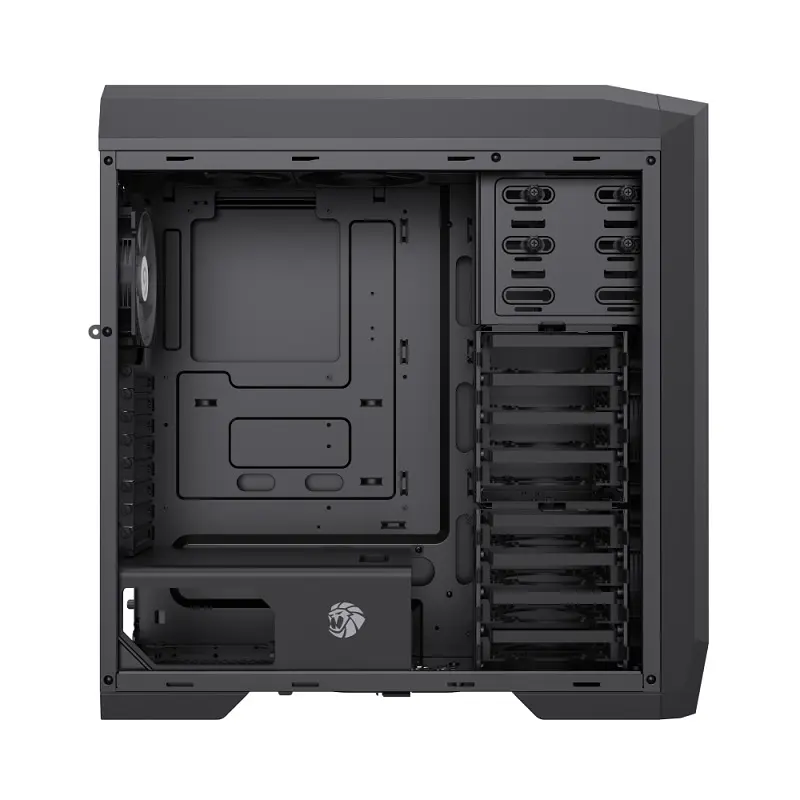 Корпус GameMax Dragon Knight 2 Black без БЖ Full Tower для E-ATX / ATX / Micro ATX / Mini-ITX 1xType-C / 2xUSB 3.0 / 2xUSB 2.0 макс. CPU - 170 мм / VGA - 420 мм 5x120 мм ARGB бічна панель із загартованого скла вбудований картридер та док-станція - фото 4