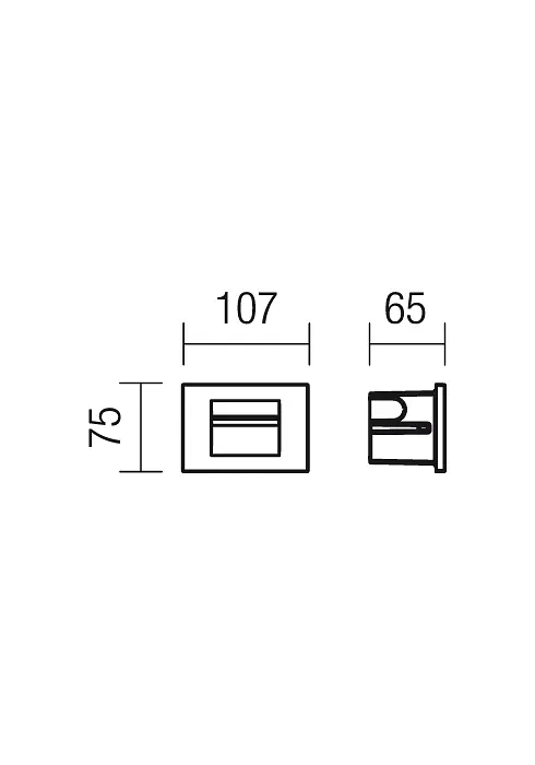 Встраиваемый уличный светильник INNER AP INC LED/CREE 1X3W IP65 DG 3000K (SQ) (5.1.2) Redo 9636 - фото 2