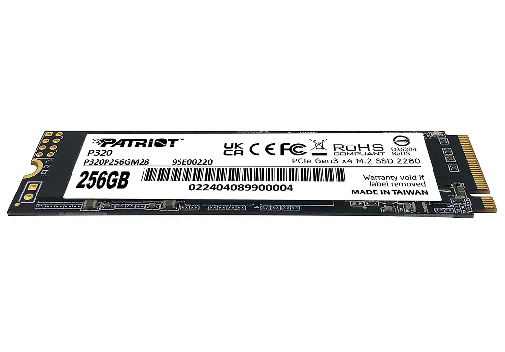 Твердотільний SSD накопичувач 256Gb, Patriot P320, PCI-E 3.0 x4, M.2 2280, 3D TLC, 2200/1200 МБ/с (P320P256GM28) - фото 2