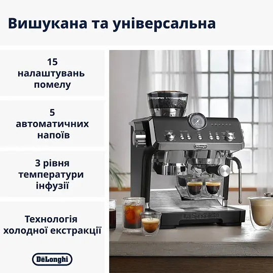 Кавоварка DeLonghi La Specialista Opera EC 9555 BK рожкова - фото 8