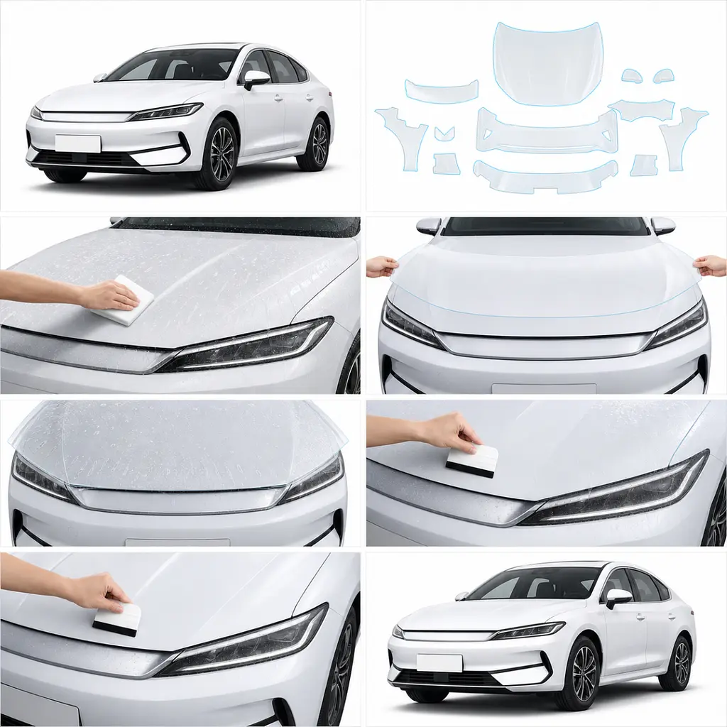 Антигравійна захисна бронеплівка за лекалами для BYD Qin Plus I facelift 2024- повний кузов - фото 2