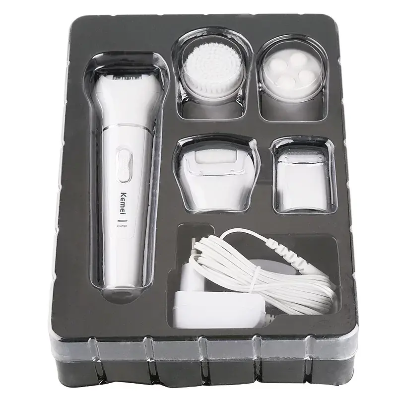 Епілятор акумуляторний Kemei KM-2199 5в1 Білий - фото 9