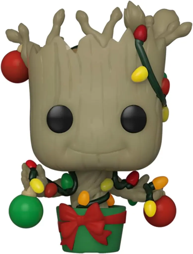 Коллекционная фигурка Funko Pop Tee Set Стражи Галактики Грут Guardians of the Galaxy Holiday Groot 4 см FP - фото 4