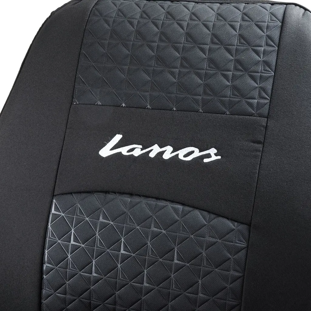 Чохли для сидінь модельні на Daewoo Lanos / Sens комплект Чорний ромб - фото 2