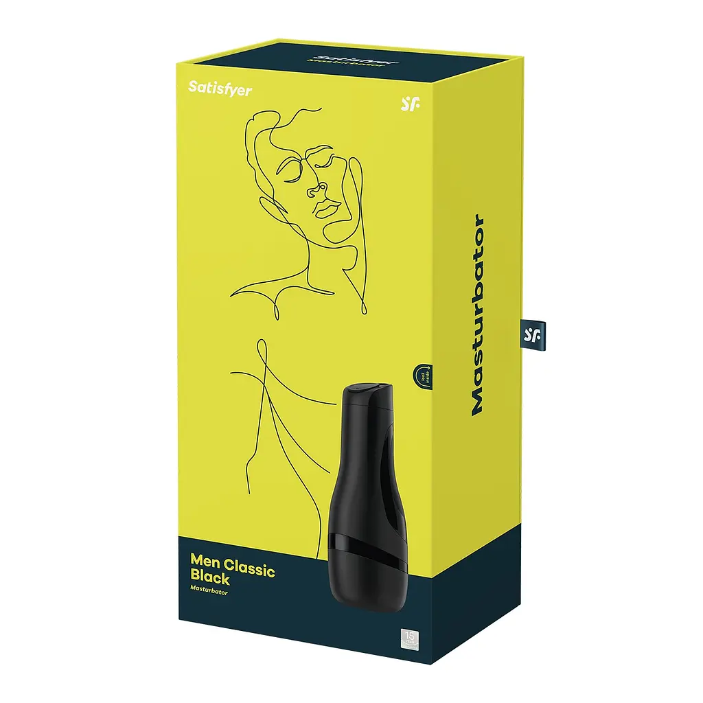Мастурбатор Satisfyer Men Classic в тубусі (чорний), 21х6 см - фото 4