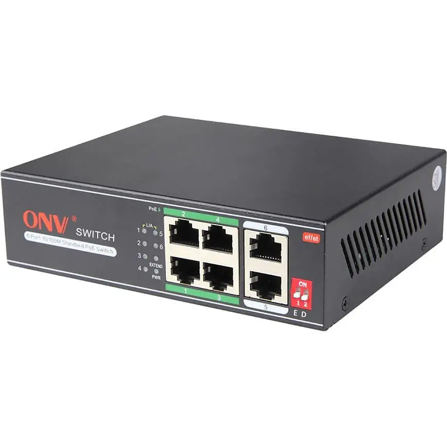 Комутатор ONV H1064PLD 4-Port Gigabit PoE+ + 2-Port Gigabit Uplink Desktop (H1064PLD) - фото 3