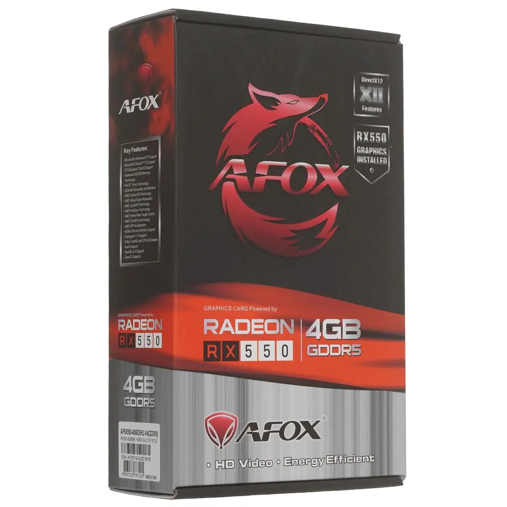 Відеокарта Afox Radeon RX 550 4Gb (AFRX550-4096D5H2-V4) - фото 9